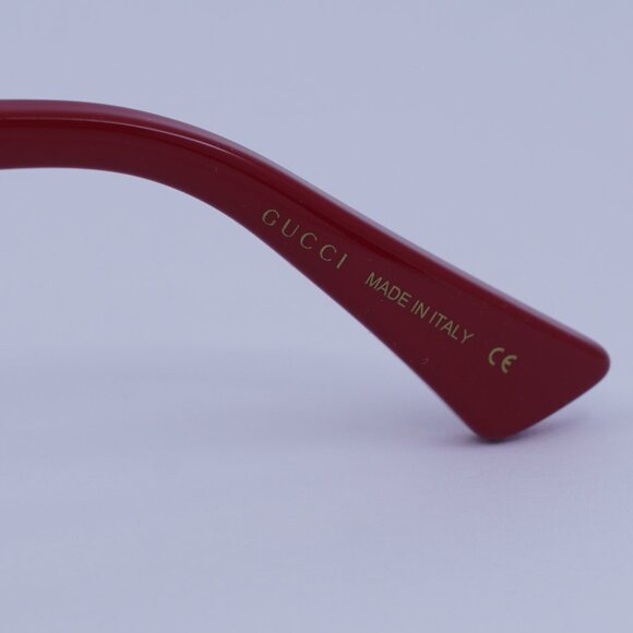 Gucci GG0162OA 003 Eyeglasses Black/Red/Green 55mm Rectangle Frame - Picture 5 of 9